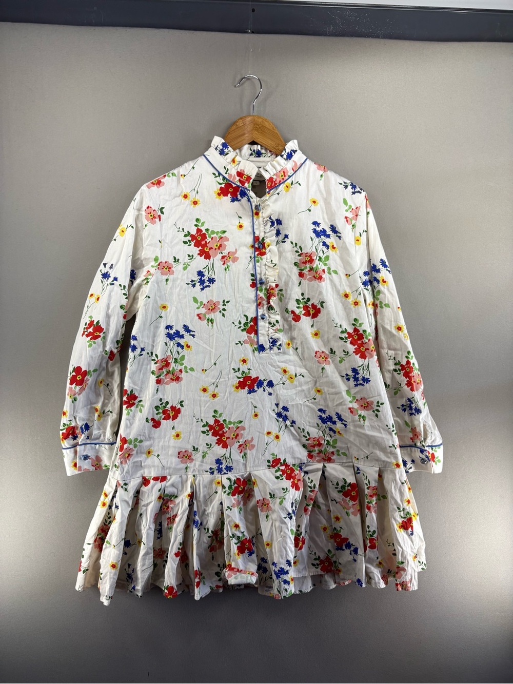Tuckernuck Morning Light Amaryllis Tate Dress Women Floral Patern White Size L